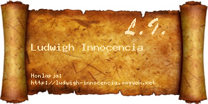 Ludwigh Innocencia névjegykártya